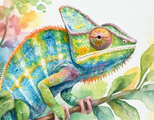 Obraz premium chameleon on a branch