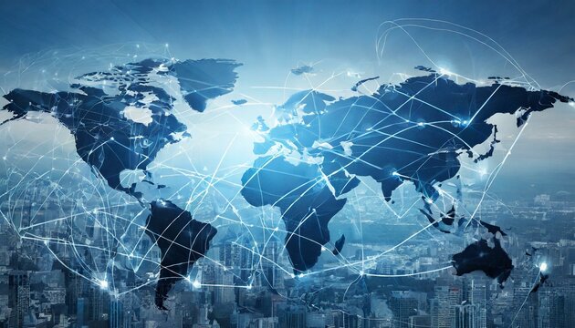 world map,internet network concept