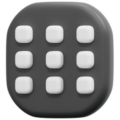 menu 3d render icon illustration