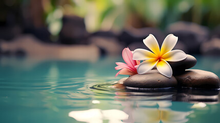 Zen background with flowers