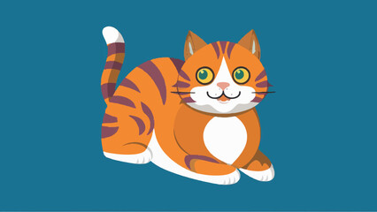 vector cat illustration flat design