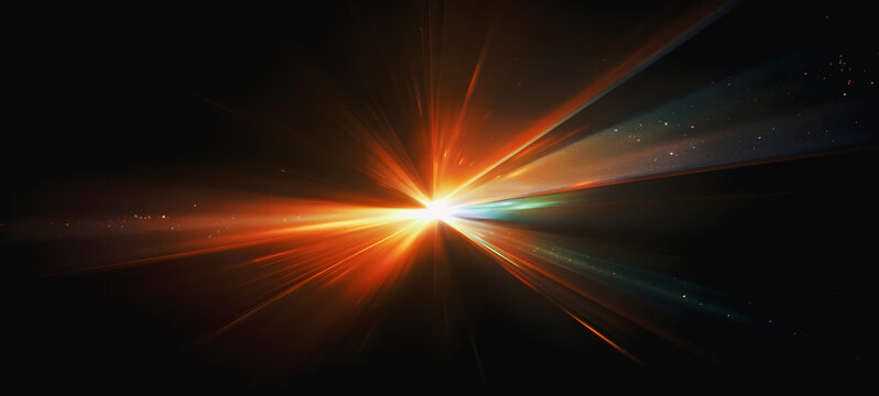 Texture of lens flare on black background