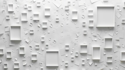 Abstract White Geometric Shapes Background