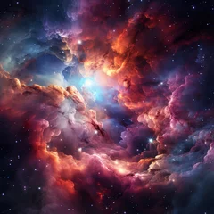 Foto op Canvas Psychedelic space nebula, a cosmic display of colors and light. © Anuwat