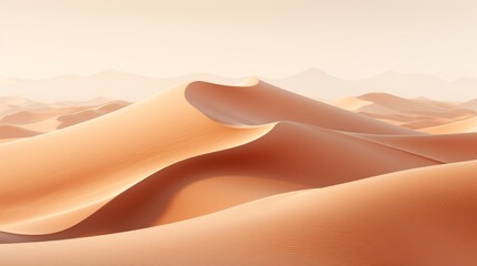 Wavy sand dunes, desert landscape background
