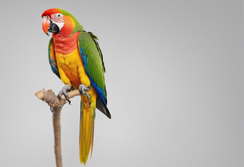Parrot png, transparent background, isolated, tropical bird