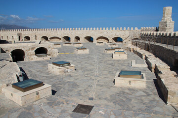 venitian fort (kastro koules) in heraklion in crete in greece 