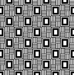 Black And White Rectangle Geometric Block Pattern Background