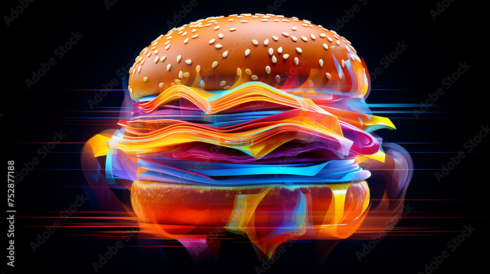 Sticker hamburger