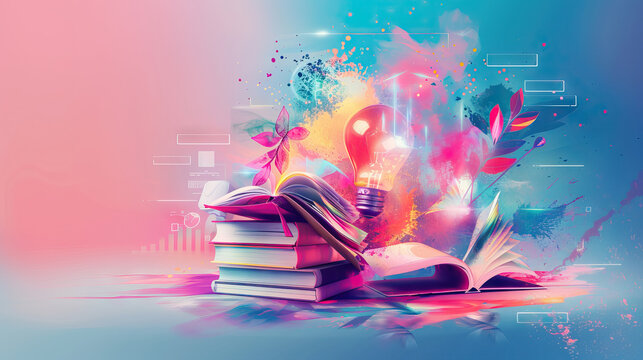 Education Sector Insights: Infographic showcasing e-learning adoption, online course enrollment, and digital education platforms. Education industry analysis concept