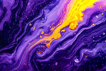 Purple and yellow swirled pattern resembling galaxy created by computer program.