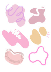 abstract organic frame set,Abstract blotch shape. liquid shape elements. set of modern graphic