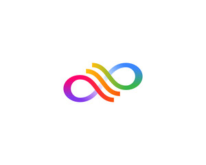 Abstract creative colorful infinity logo