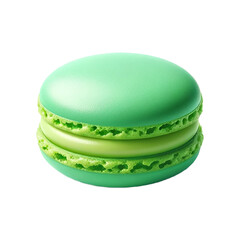 Isolated macaroons. Green macaroons on white background