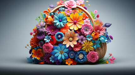 Basket with flower