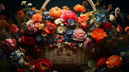 Basket with flower