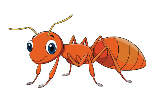 Illustration of a red ant