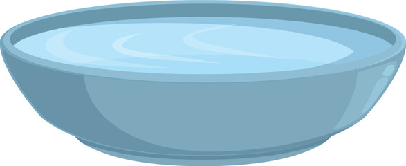 Water holy bowl icon cartoon vector. Happy Easter week. Cross badge catholic