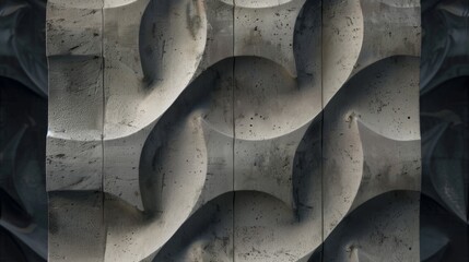 Concrete wall pattern. Concrete building wall with modern abstract geometric pattern