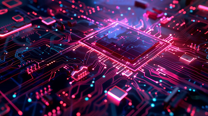 Fototapeta premium Modern technology circuit Network background.