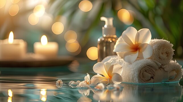 Spa ambiance with serene images showcasing a blend of luxurious massages