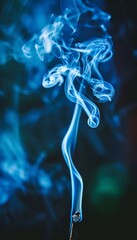 Abstract blue smoke effect background for design projects and artistic creations