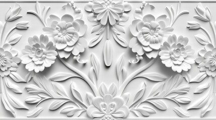 Floral cottagecore style pattern in white color.