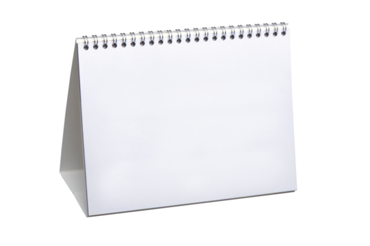 Blank desk calendar isolated