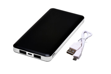 Black portable external power bank