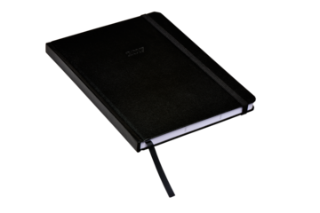 Black hard cover Planner isolated
