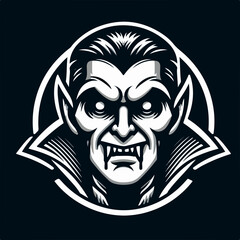 vampire halloween dracula illustration logo icon sticker vector.