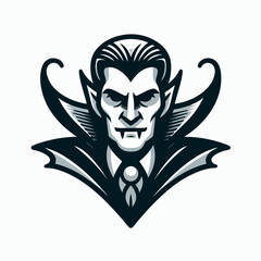 vampire halloween dracula illustration logo icon sticker vector.