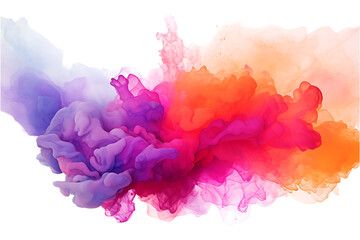 Red and purple watercolor stain png