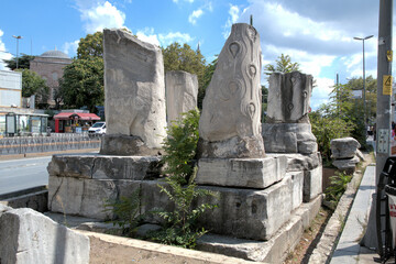 Fototapeta na wymiar Istanbul Turkey beautiful historical town ritual stones