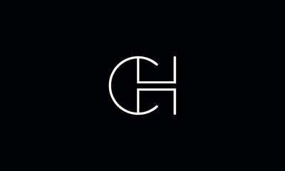 CH, HC, C, H, Abstract Letters Logo Monogram