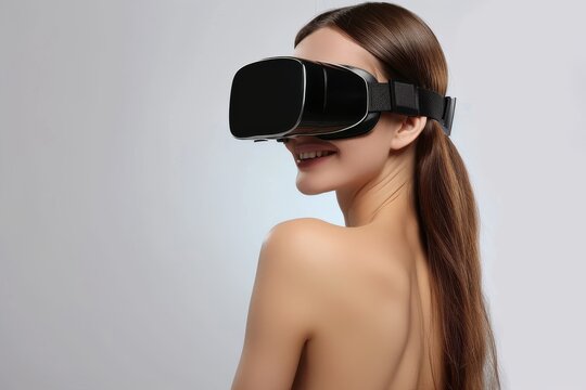 VR Digital Nomad Lifestyle Mixed Virtual Reality Goggles for Hypervision. Augmented reality Glasses Compassion meditation. Future Technology Picture Headset Gadget and Interview Techniques Wearable