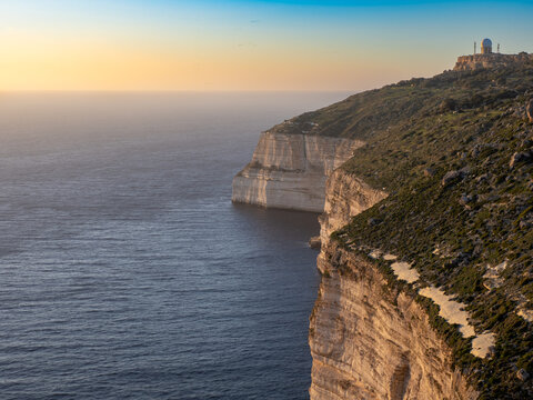 sunset over the dingli cliffs