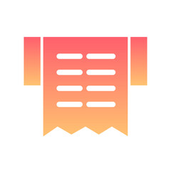 Obraz premium Receipt Flat Gradient Style