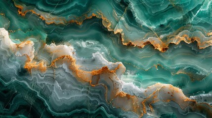 Close Up Abstract Painting With Orange and Blue Colors