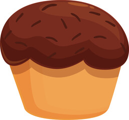 Cocoa cupcake icon cartoon vector. Hot food product. Cute sweet candy