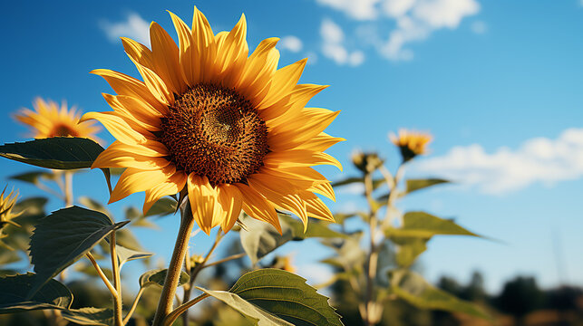 sunflower photo, generative ai