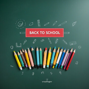 Back to school background with space for text