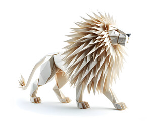 3D Lion Art Paper Craft Animal