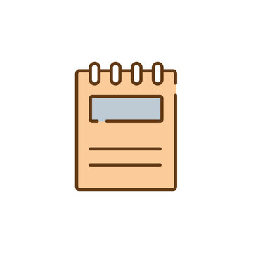 Notebook line icon