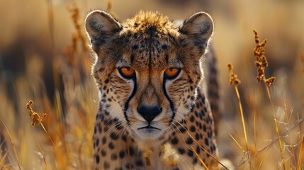 Cheetah Alert Intense Hunting Gaze