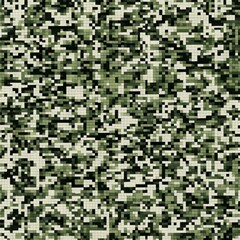 Fototapeta premium Camouflage Digital Pixel Pattern Textile Background Camo Multicam Woodland