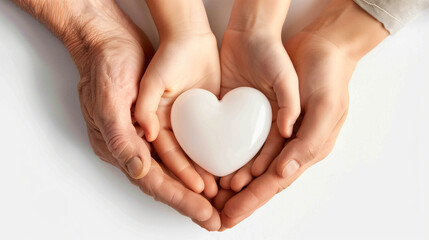 Obraz premium Familie bedeutet Liebe, Zusammenhalt, Pflege und Freude von der ältesten bis zur jüngsten Generation.