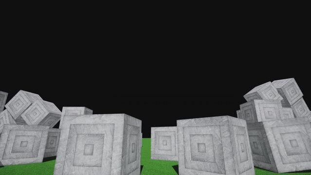 Minecraft intro door blast alpha channel v12 (alpha channel only in 4k)