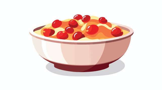 Silhouette icon bowl of food isolated on white background