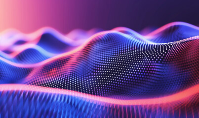 Sleek Digital Dynamics.
A sleek display of digital dynamics captured in a wave pattern with pink and blue gradients.